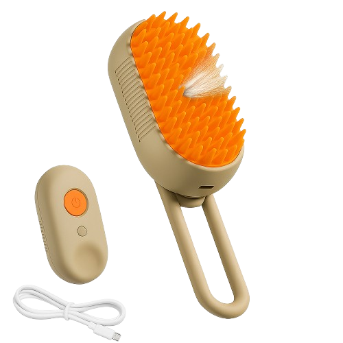 Cepillo vapor de masaje para mascota 3 en 1