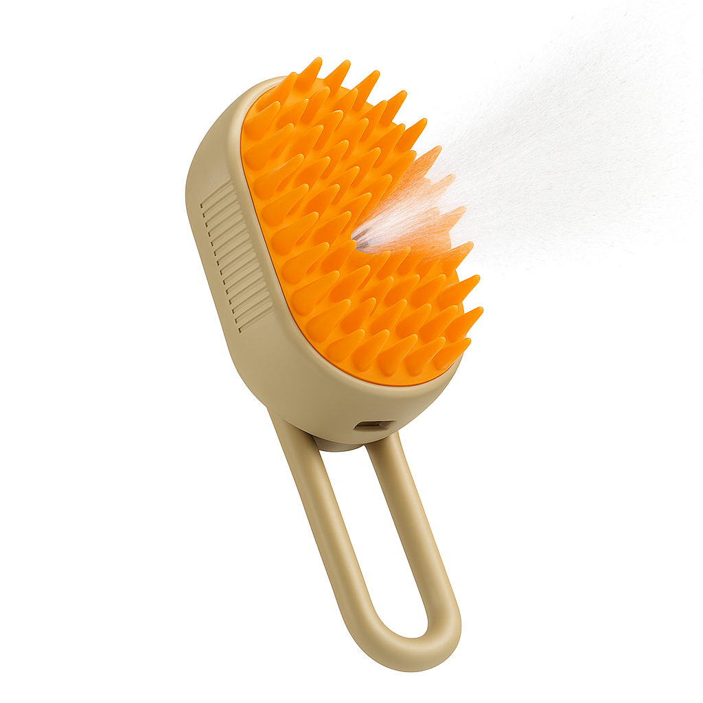 Cepillo vapor de masaje para mascota 3 en 1